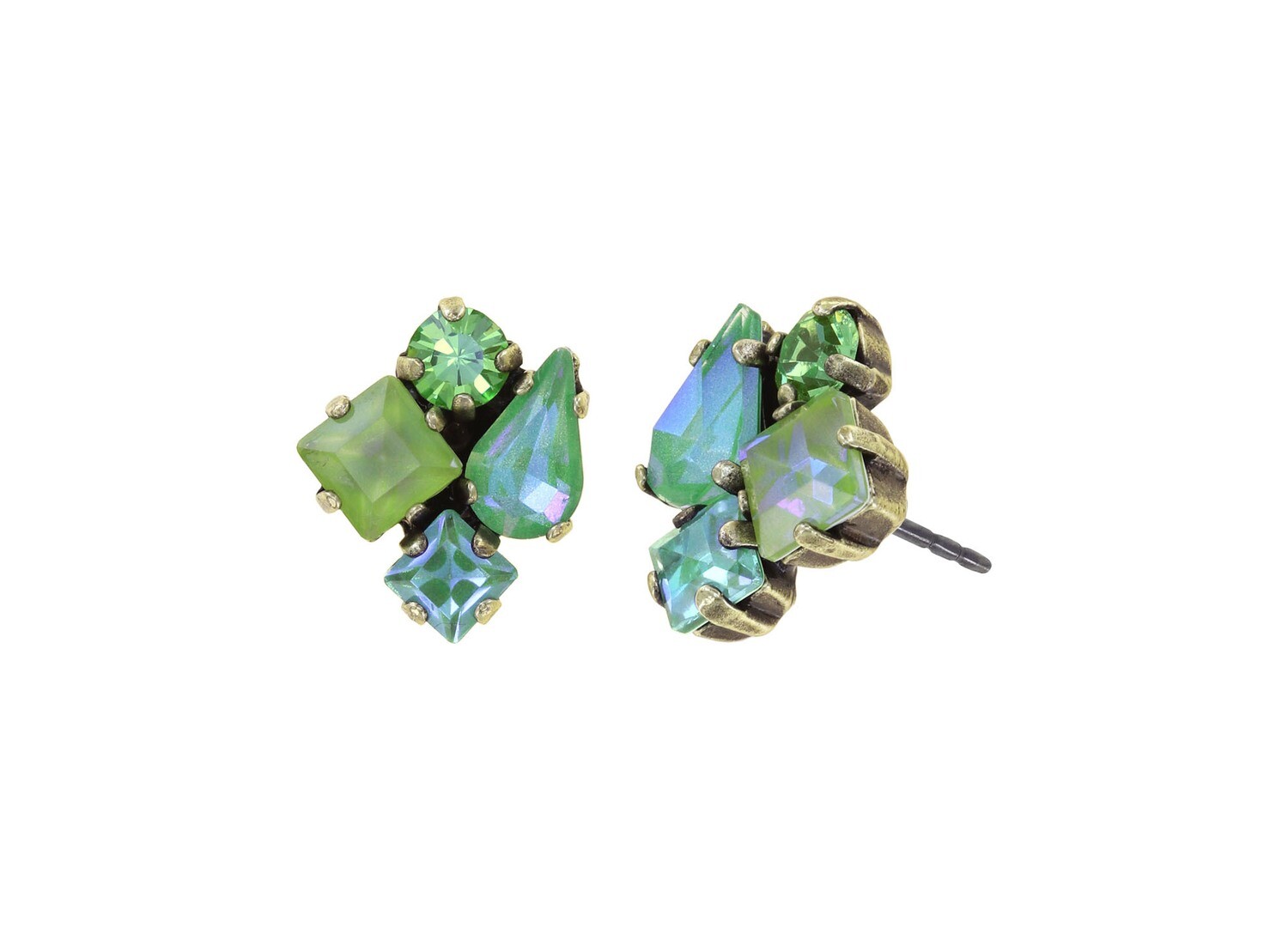 Konplott Ohrstecker "Ballroom" green