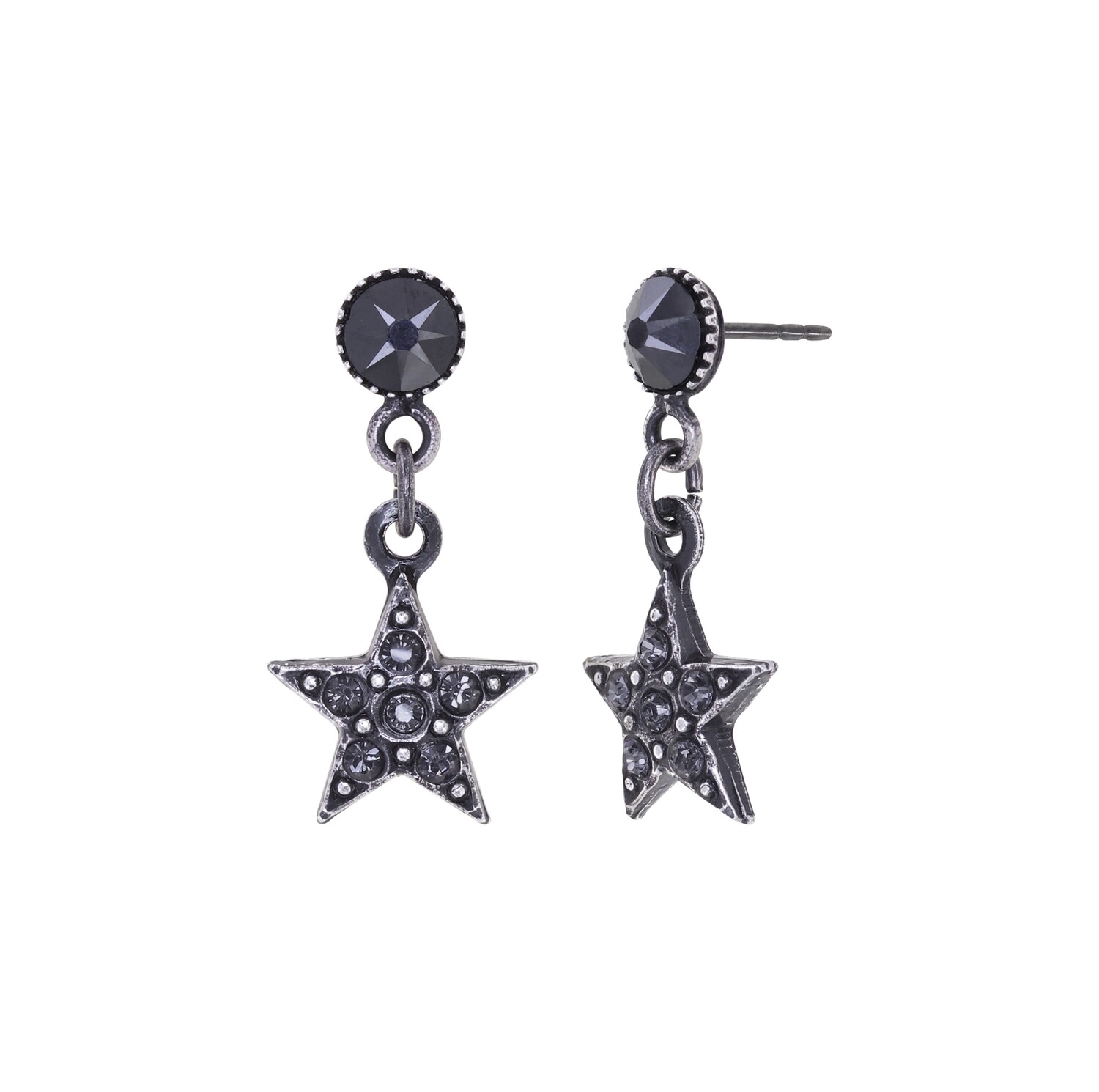 Konplott Ohrstecker baumelnd "Love, Hope and Destiny" black