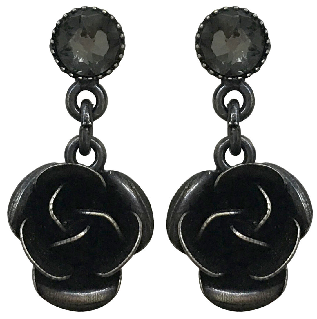 Konplott Ohrstecker baumelnd "Love, Hope and Destiny" black