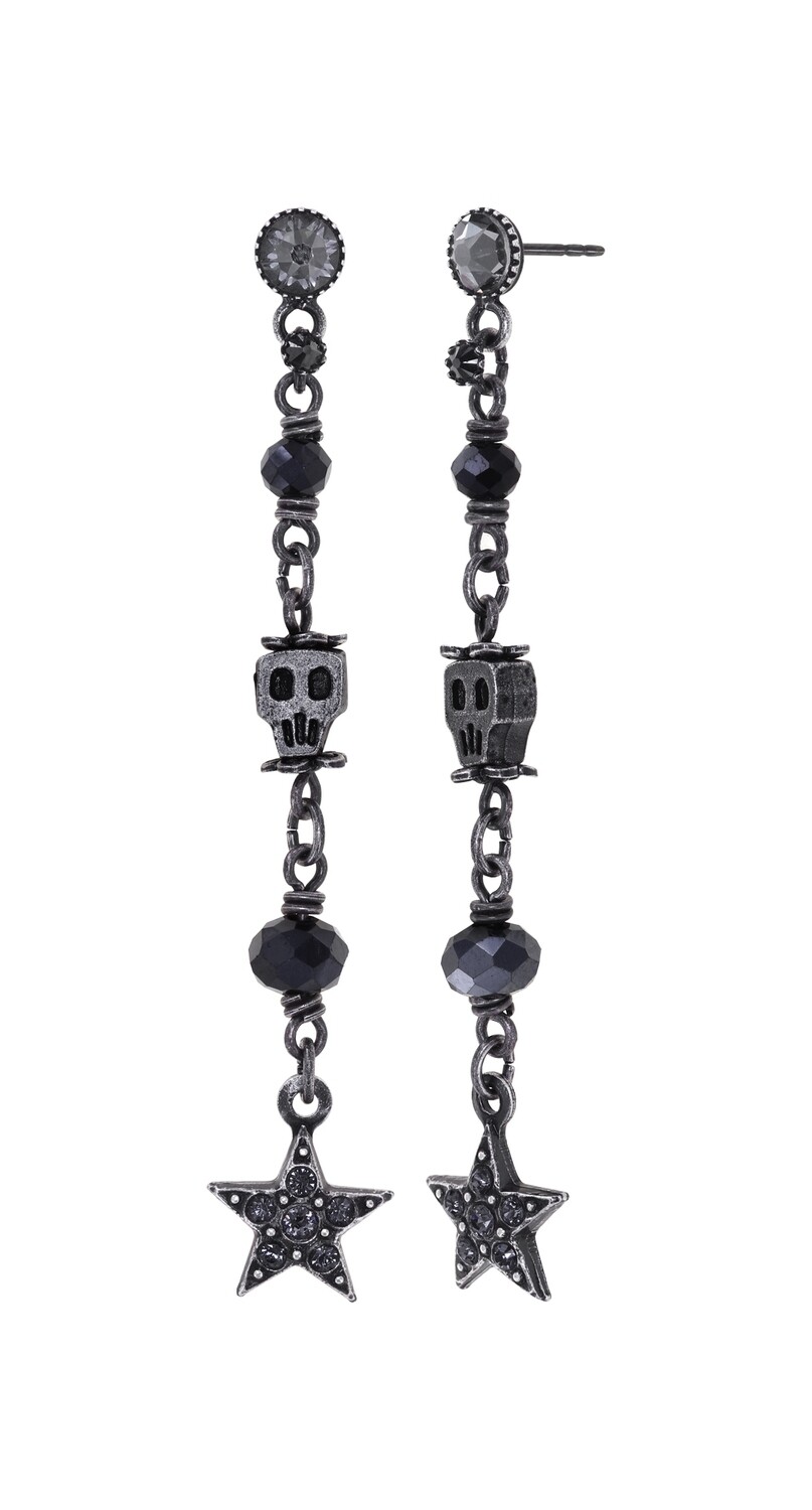 Konplott Ohrstecker baumelnd "Love, Hope and Destiny" black