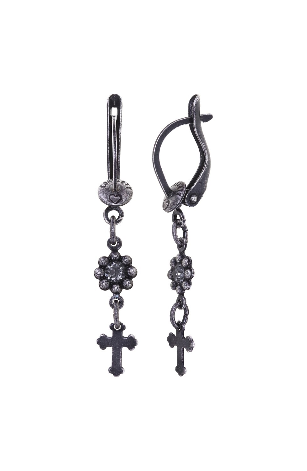 Konplott Ohrring baumelnd "Love, Hope and Destiny" black