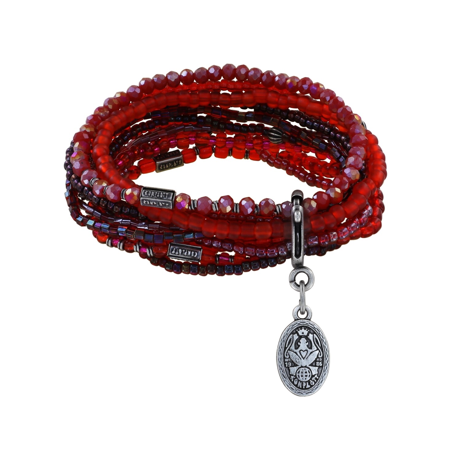Konplott Armband elastisch "Petit Glamour d´Afrique" red