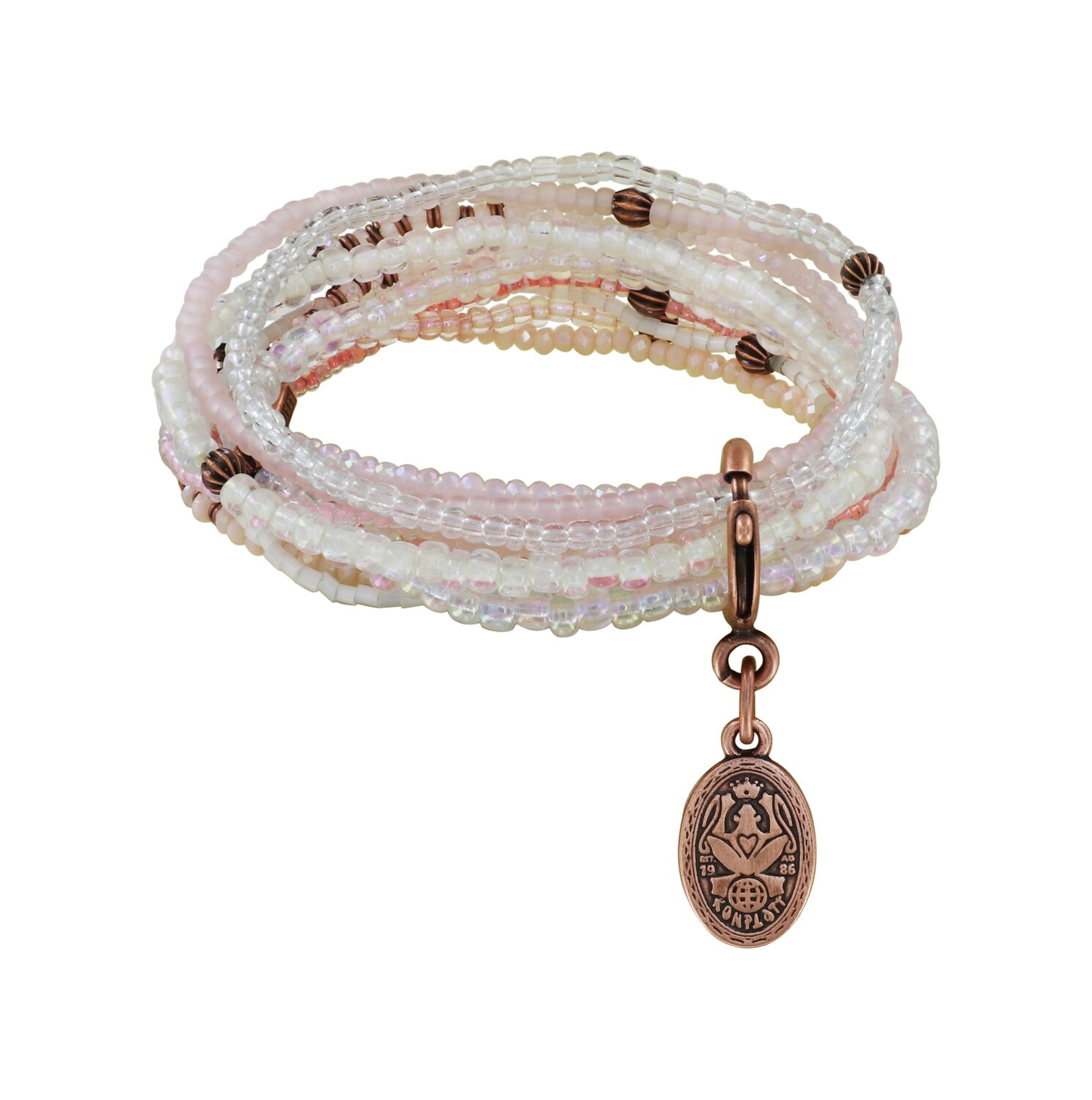 Konplott Armband elastisch "Petit Glamour d´Afrique" white