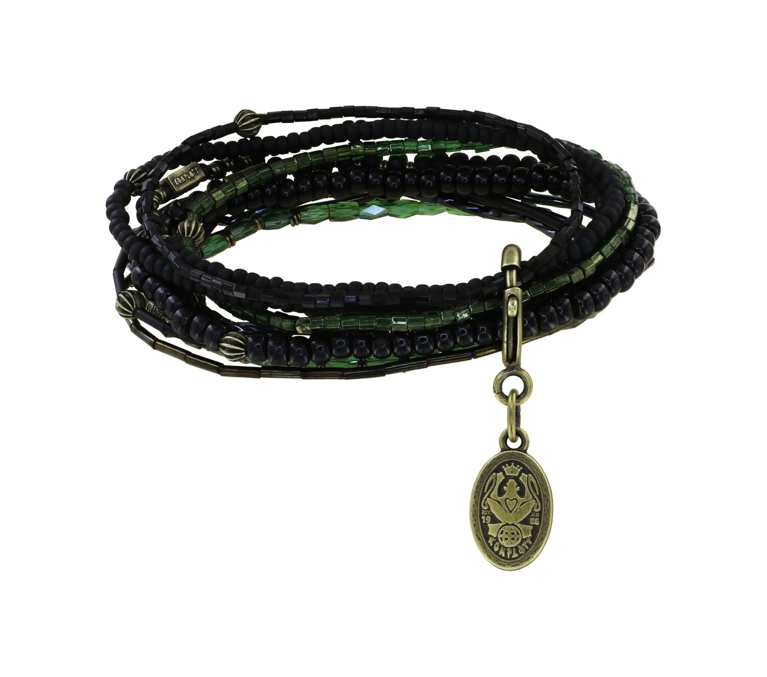 Konplott Armband elastisch "Petit Glamour d´Afrique" black