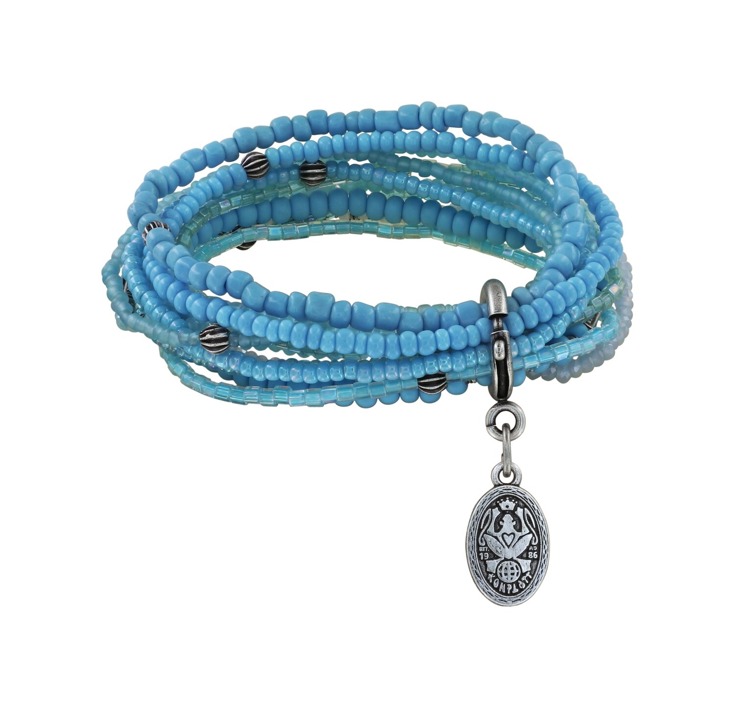 Konplott Armband elastisch "Petit Glamour d´Afrique" blue