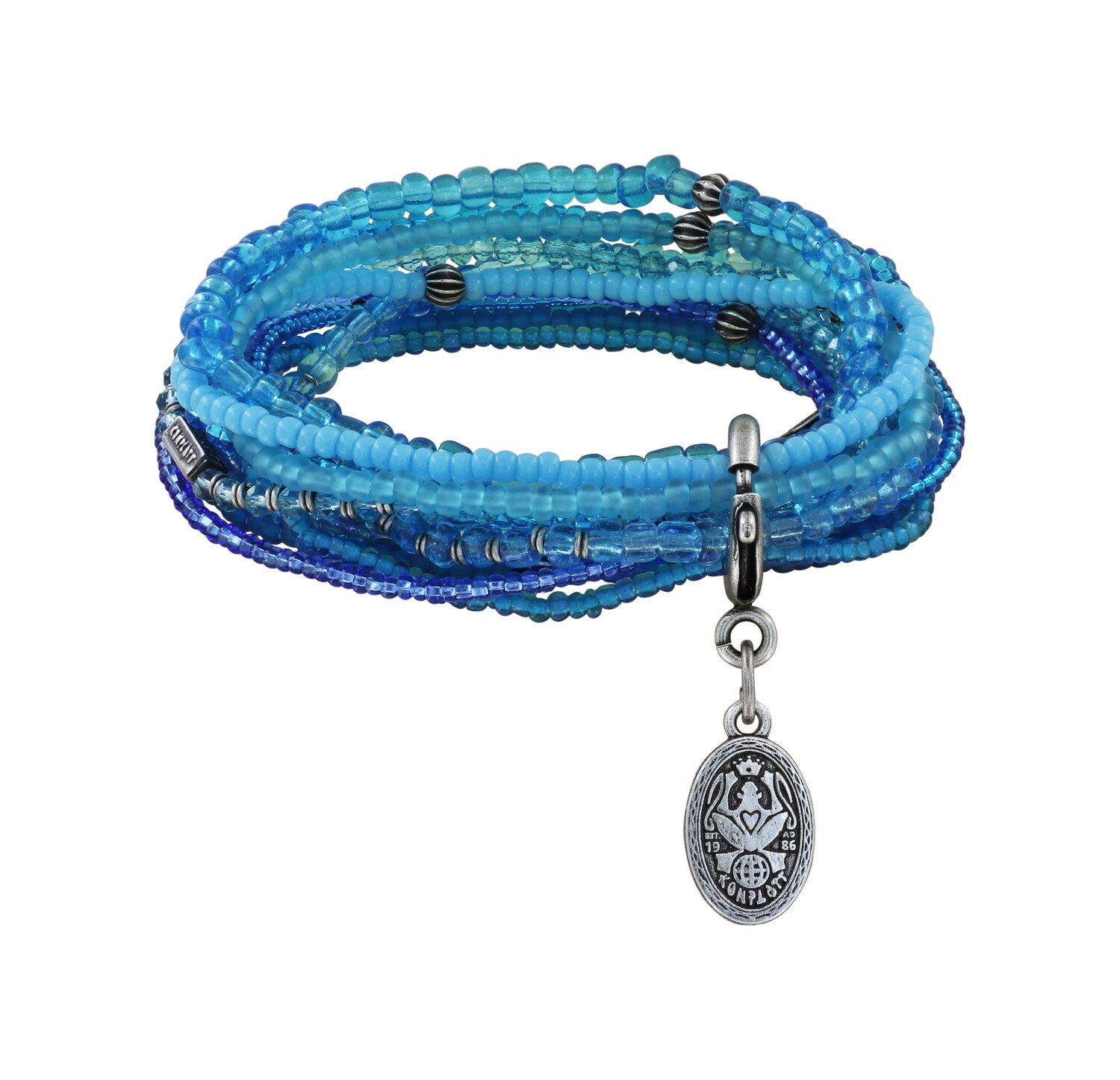 Konplott Armband elastisch "Petit Glamour d´Afrique" blue/türkis