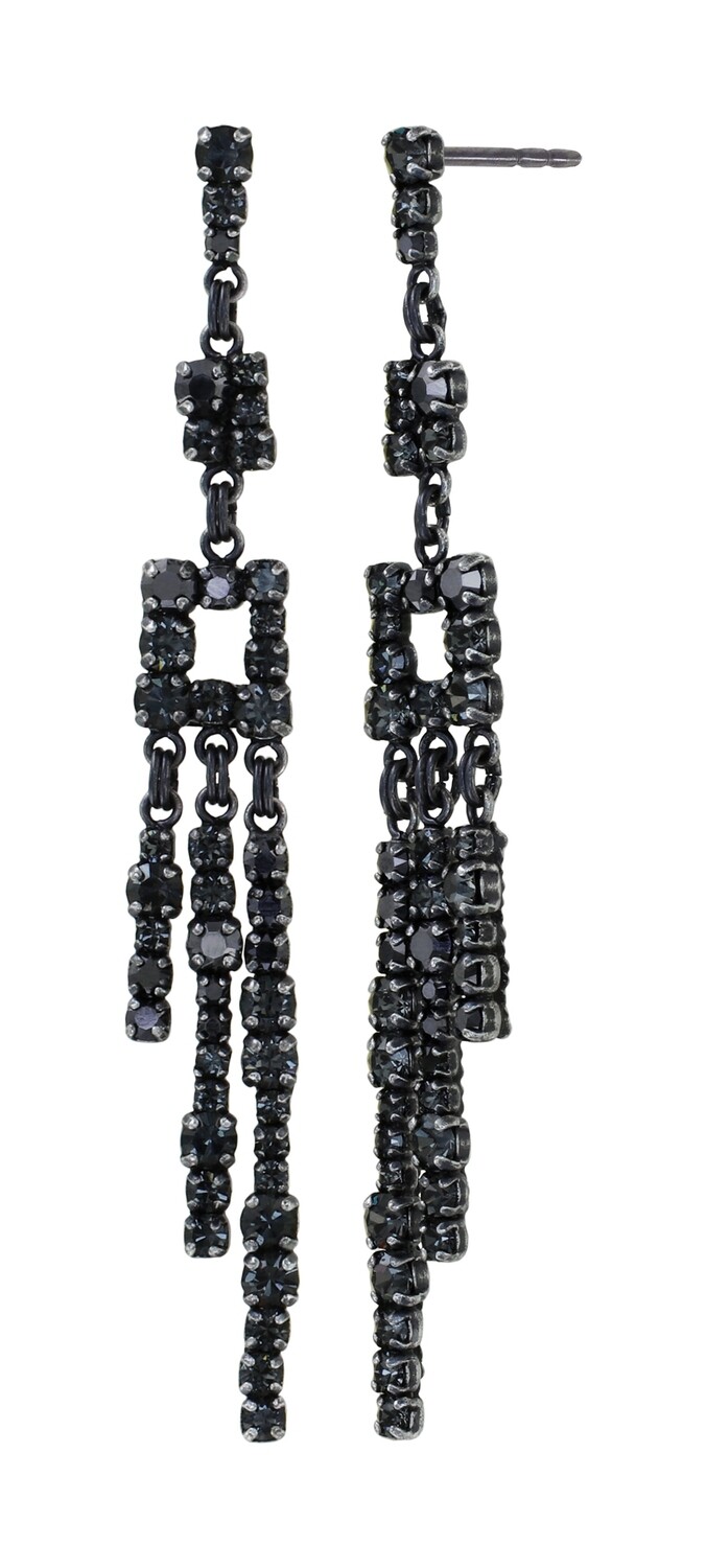 Konplott Ohrstecker baumelnd "Mytrix" black