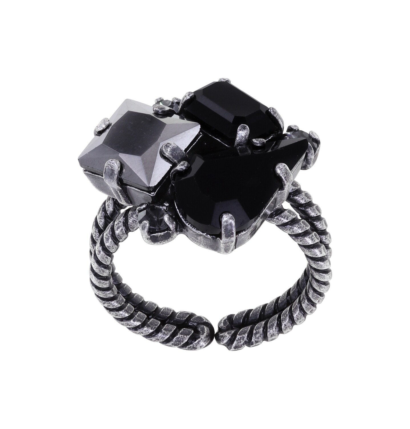 Konplott Ring "Love Letters" black