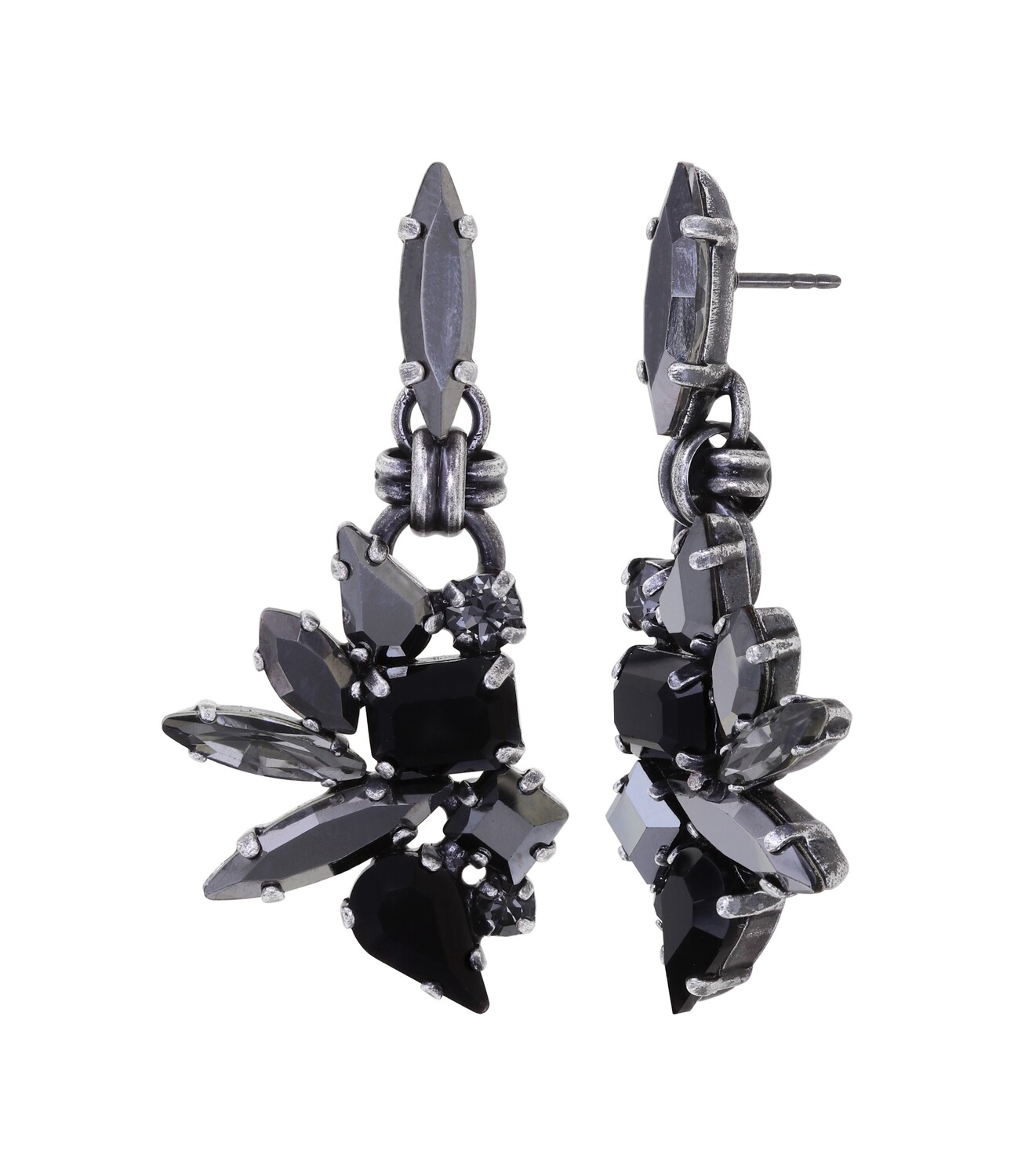 Konplott Ohrstecker baumelnd "Love Letters" black