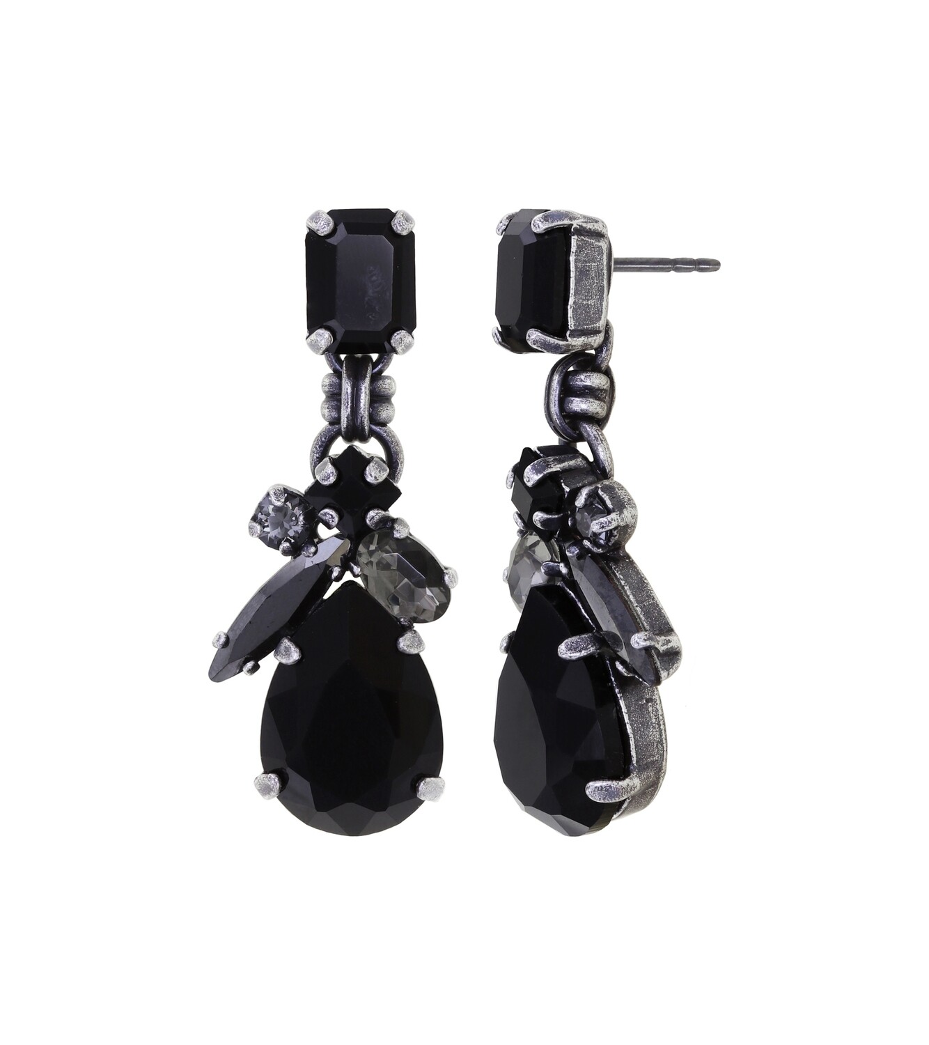 Konplott Ohrstecker baumelnd "Love Letters" black