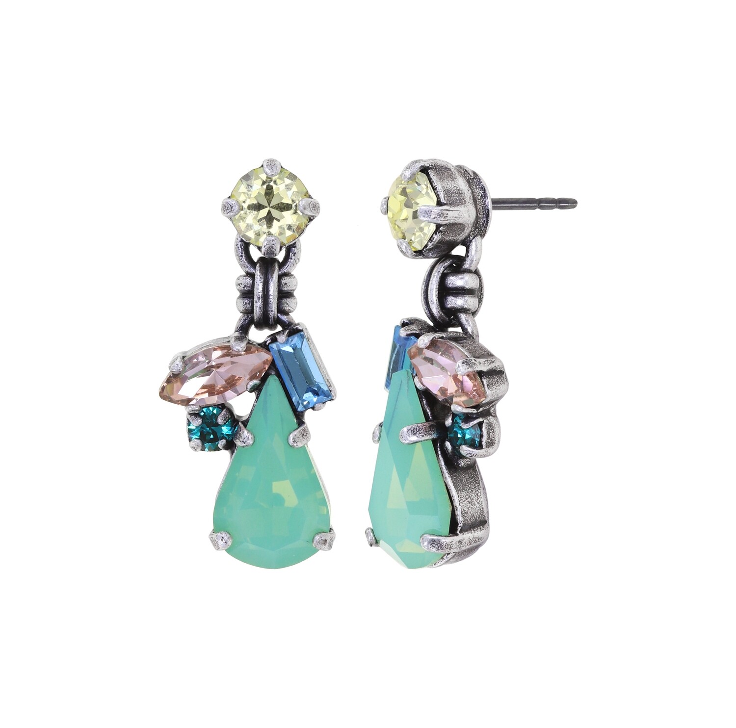 Konplott Ohrstecker baumelnd "Love Letters" pastel multi