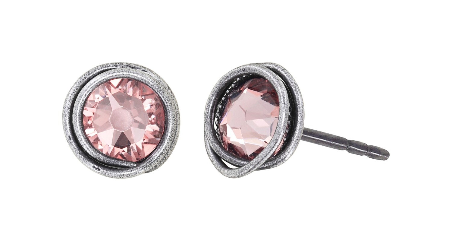Konplott Ohrstecker "Sparkle Twist" beige/pink