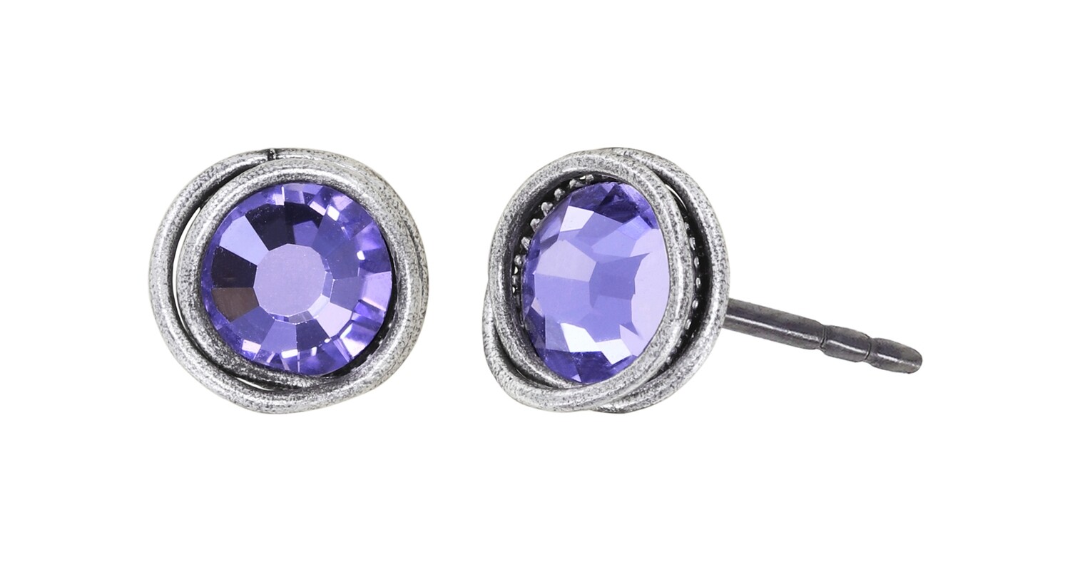 Konplott Ohrstecker "Sparkle Twist" lila