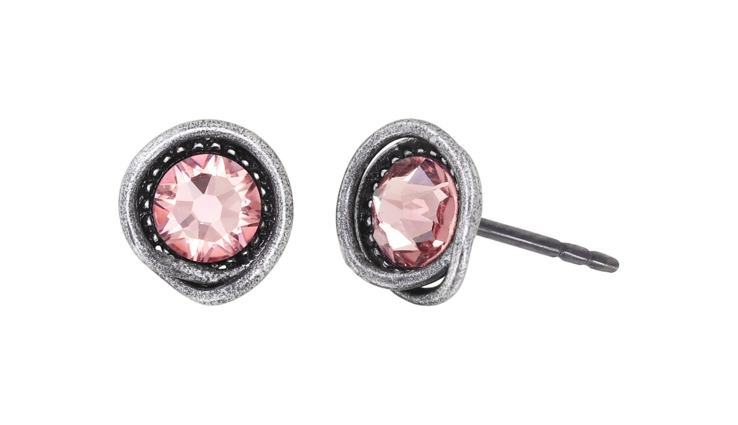Konplott Ohrstecker "Sparkle Twist" beige/pink