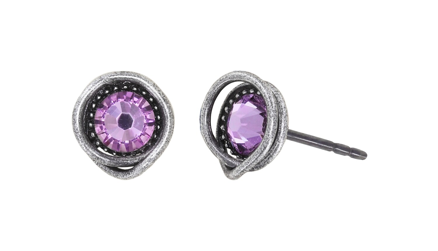Konplott Ohrstecker "Sparkle Twist" lila