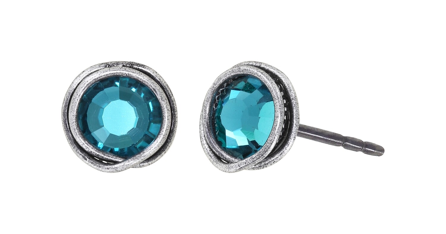 Konplott Ohrstecker "Sparkle Twist" blue/green