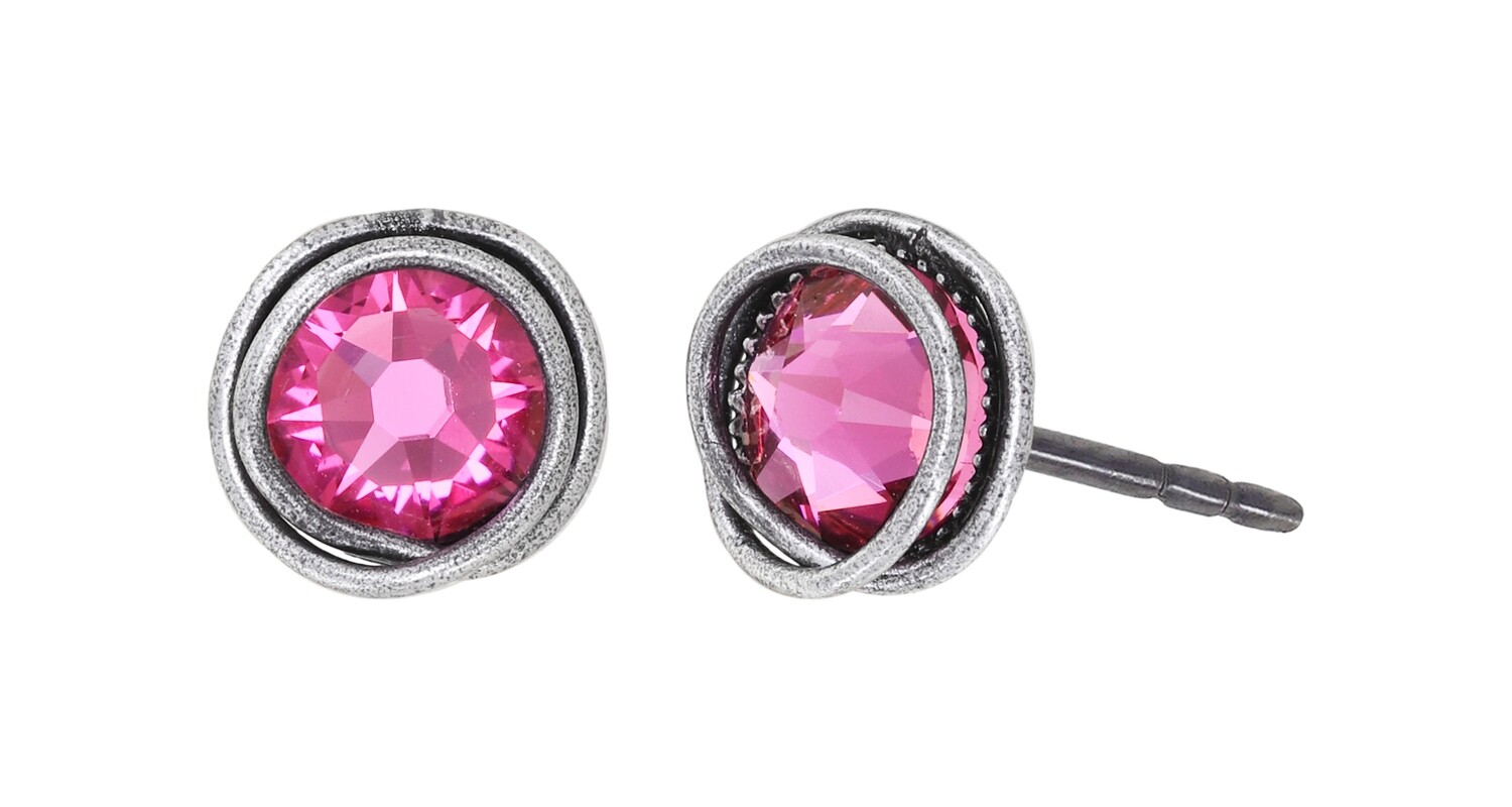 Konplott Ohrstecker "Sparkle Twist" pink rose