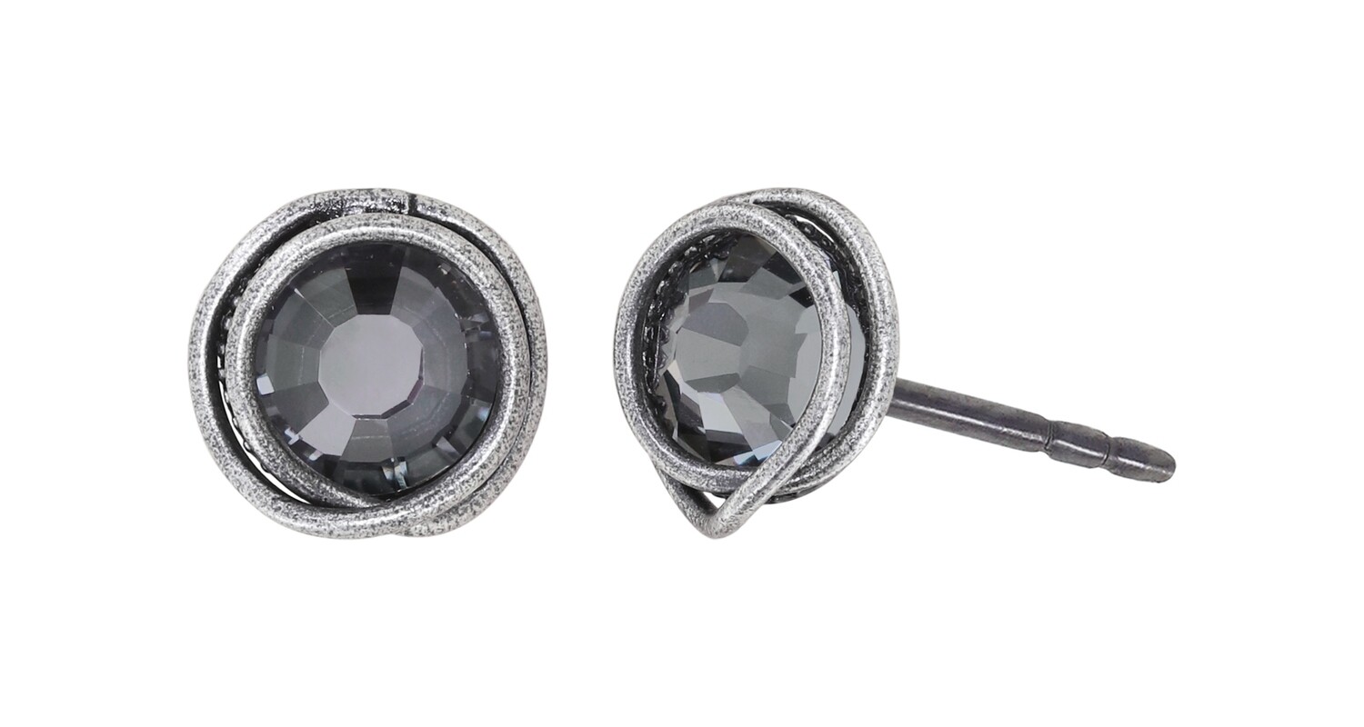 Konplott Ohrstecker "Sparkle Twist" grey