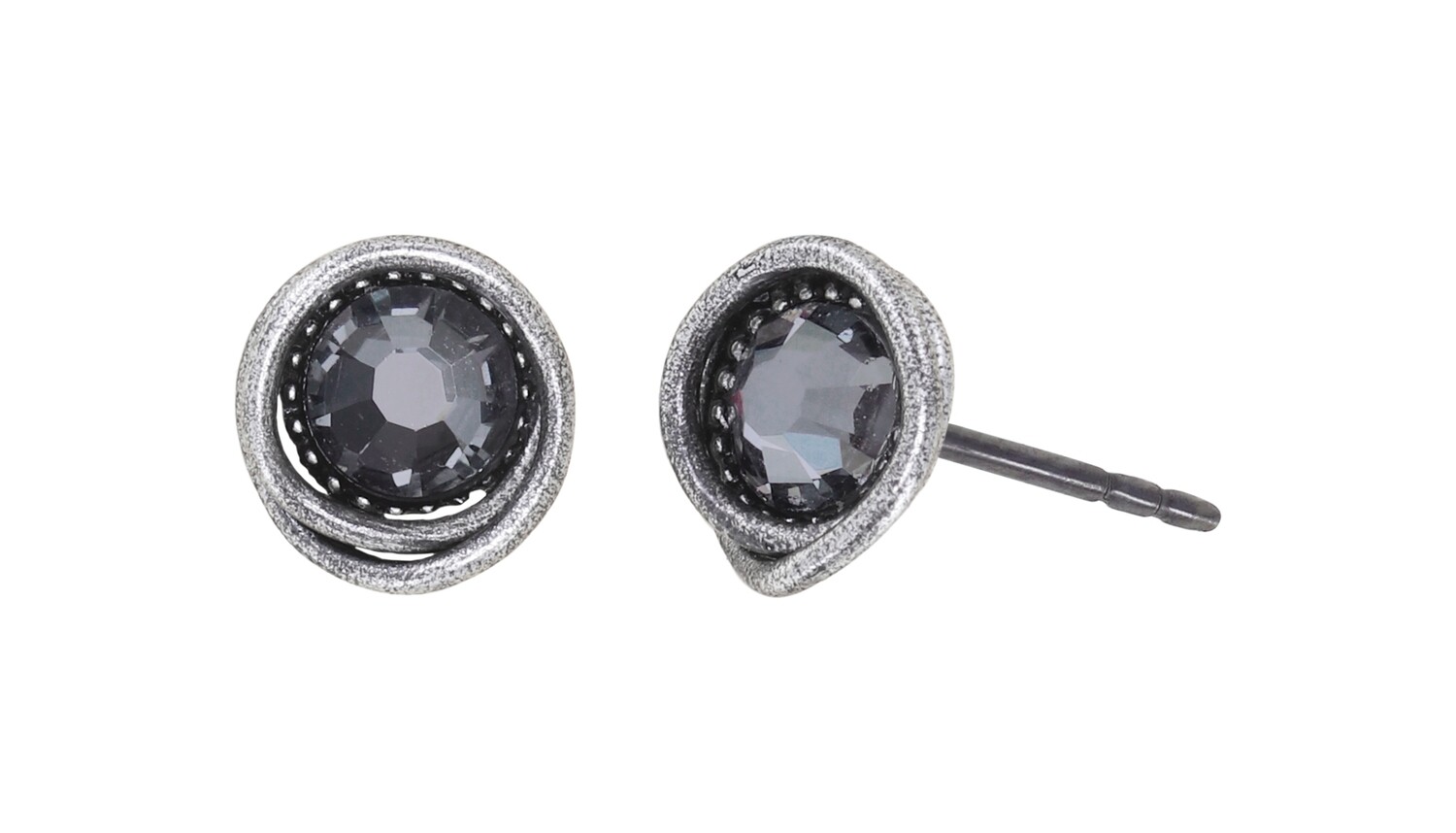 Konplott Ohrstecker "Sparkle Twist" grey