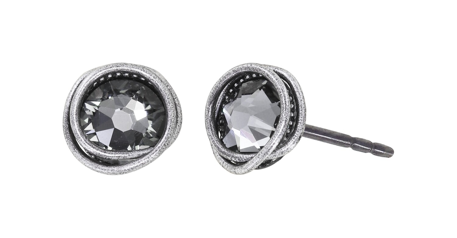 Konplott Ohrstecker "Sparkle Twist" grey