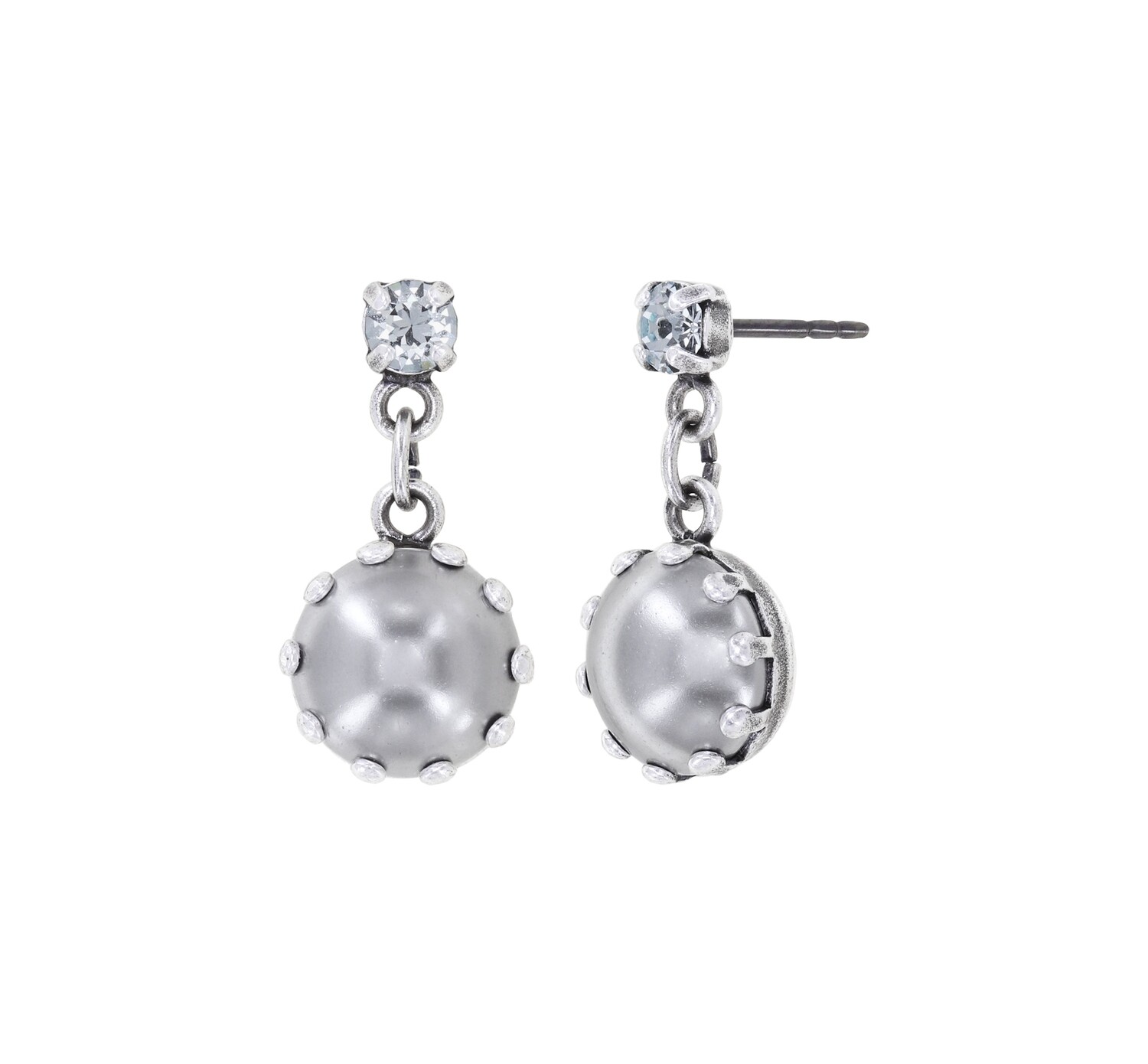 Konplott Ohrstecker baumelnd "Daily Desire" grey