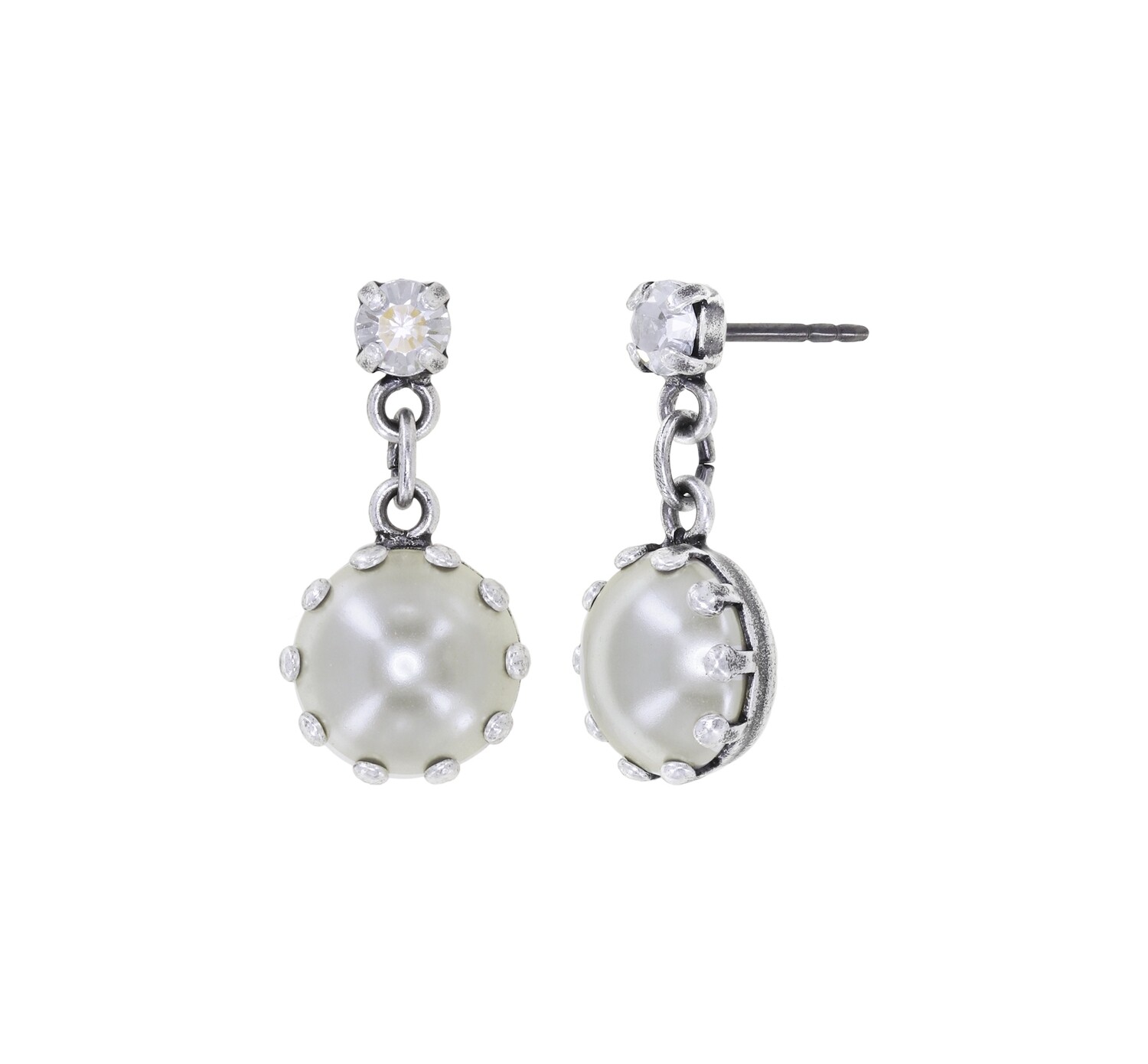 Konplott Ohrstecker baumelnd "Daily Desire" white