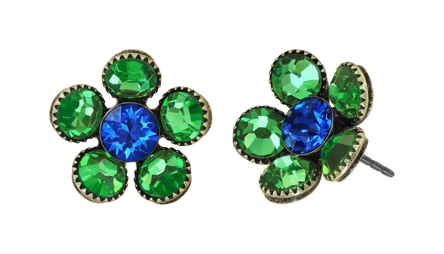 KONPLOTT Ohrstecker Donutissima - Grüne Ohrringe Antik Messing