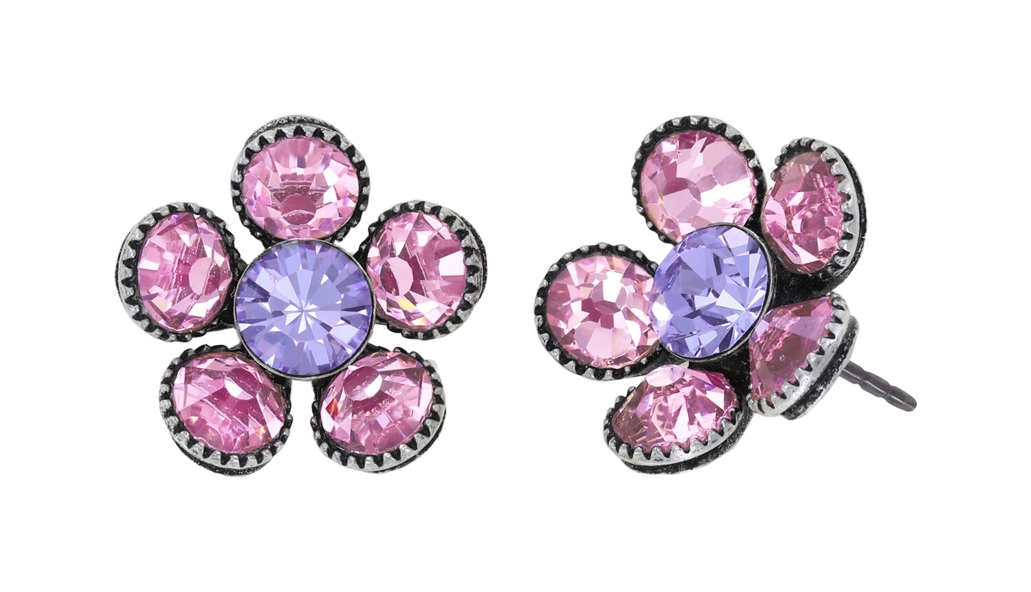 Konplott Ohrstecker "Lost Garden" pink/lila