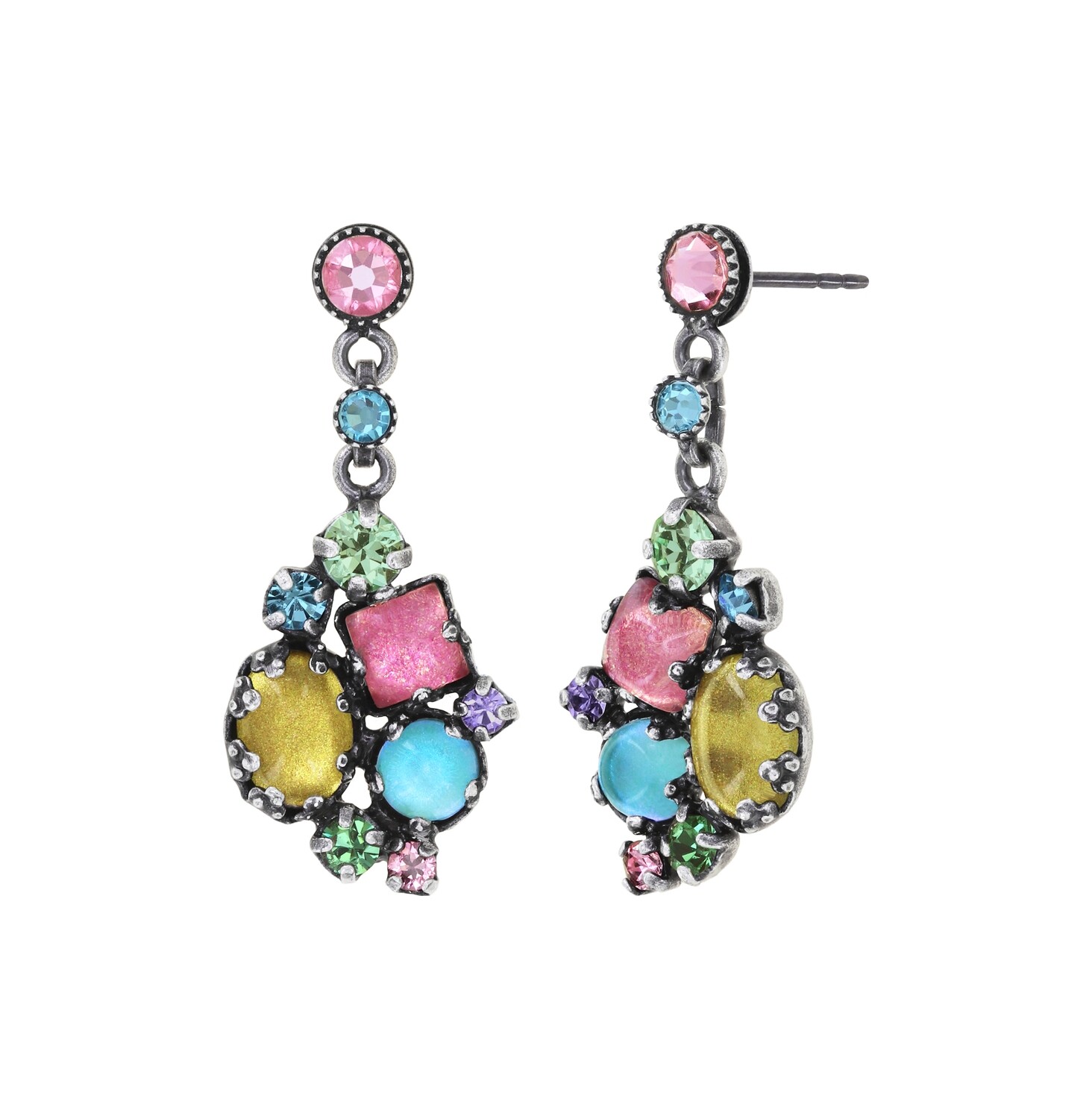 Konplott Ohrstecker baumelnd "Jelly Star" pastel multi