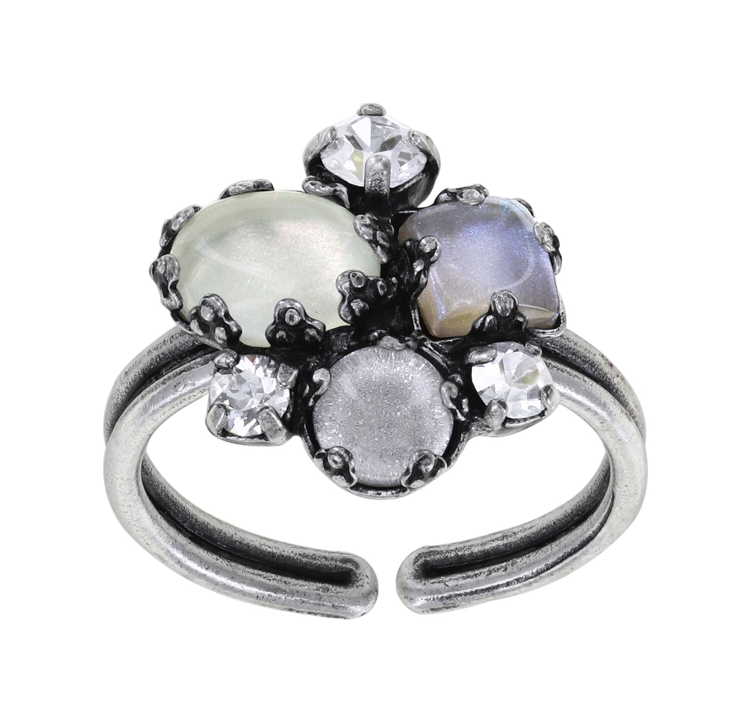Konplott Ring "Jelly Star" white