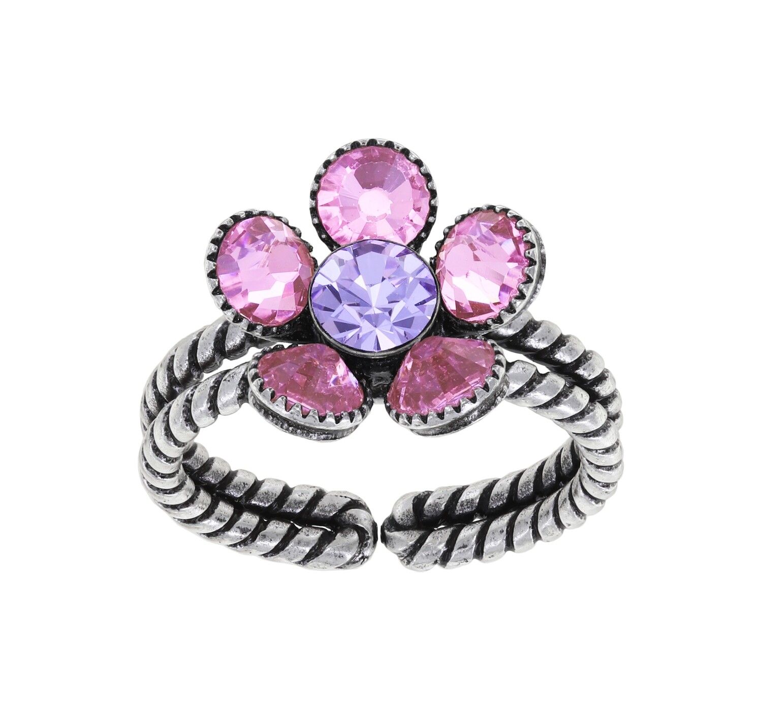 Konplott Ring "Lost Garden" rose/lila