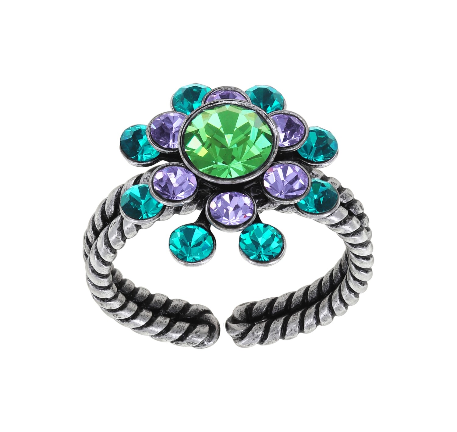 Konplott Ring "Lost Garden" green/lila