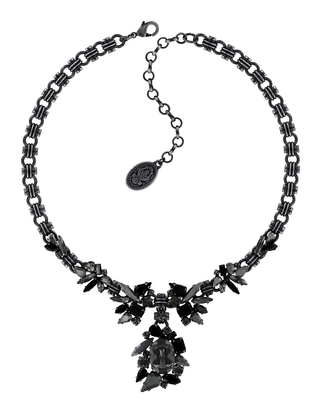 Konplott Kette "Love Letters" schwarz , grau