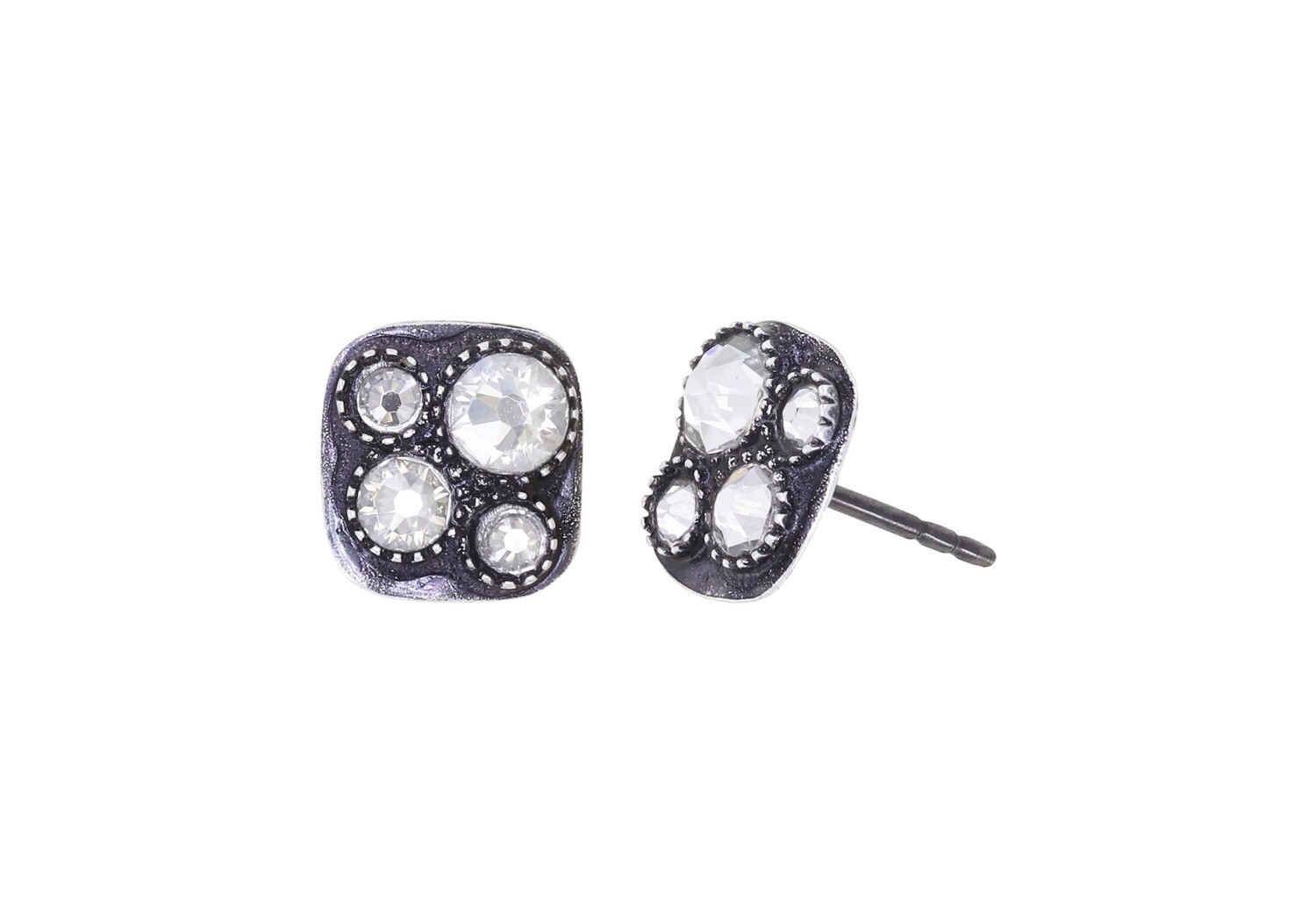 Konplott Ohrstecker "Business Glam" white crystal silver