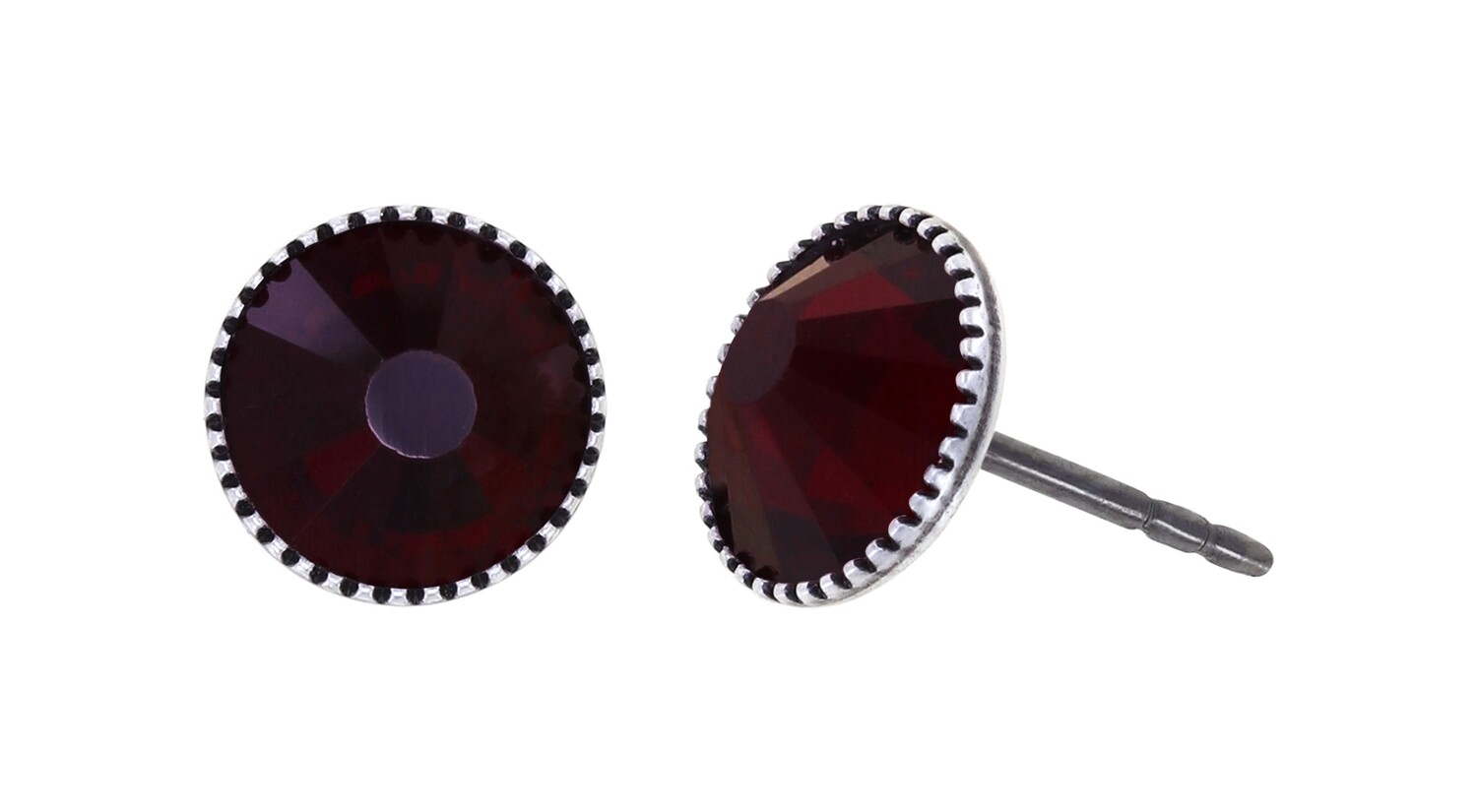 Konplott Ohrringe "Black Jack" red dark siam