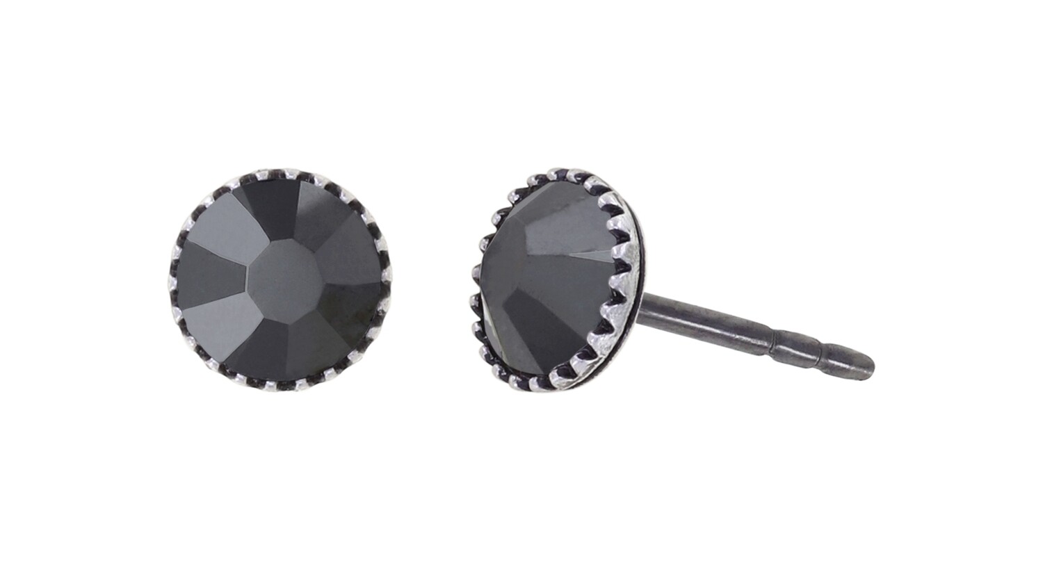 Konplott Ohrringe "Black Jack" black jet hematite