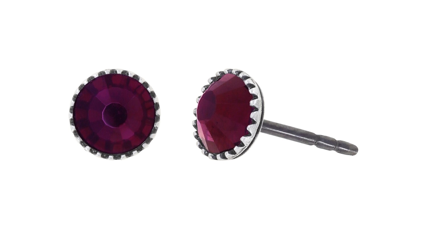 Konplott Ohrringe "Black Jack" dark rose,dark amethyst