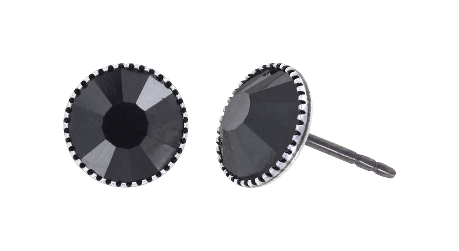 Konplott Ohrringe "Black Jack" black jet hematite