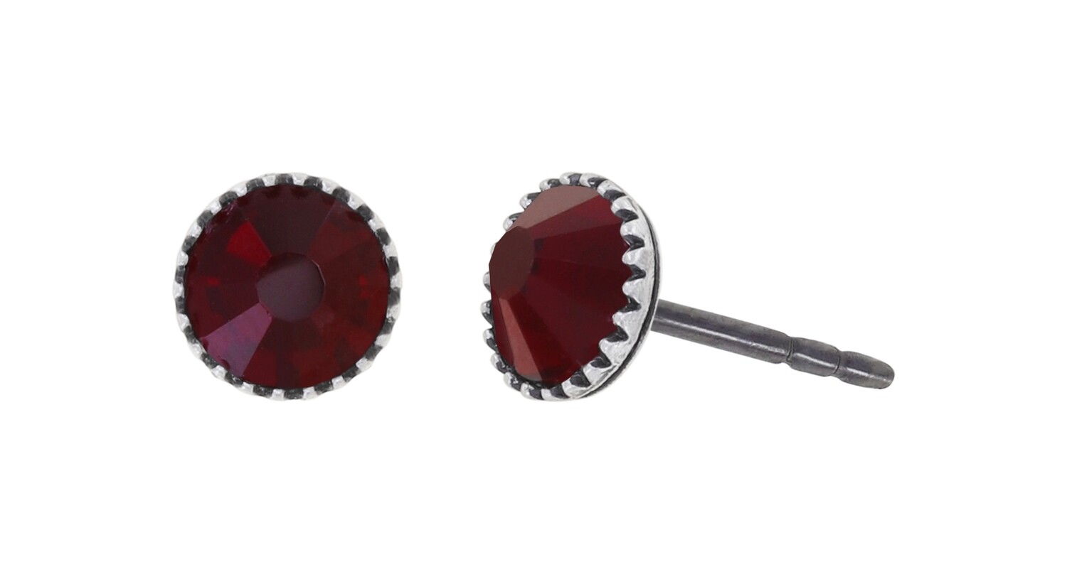 Konplott Ohrringe "Black Jack"  red dark siam