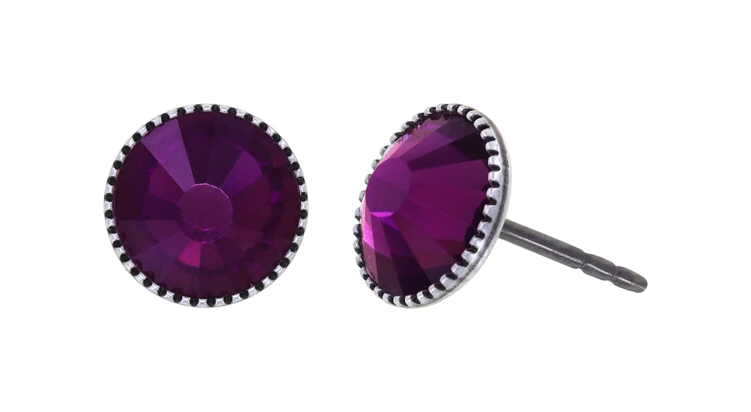 Konplott Ohrringe "Black Jack" dark rose dark amethyst