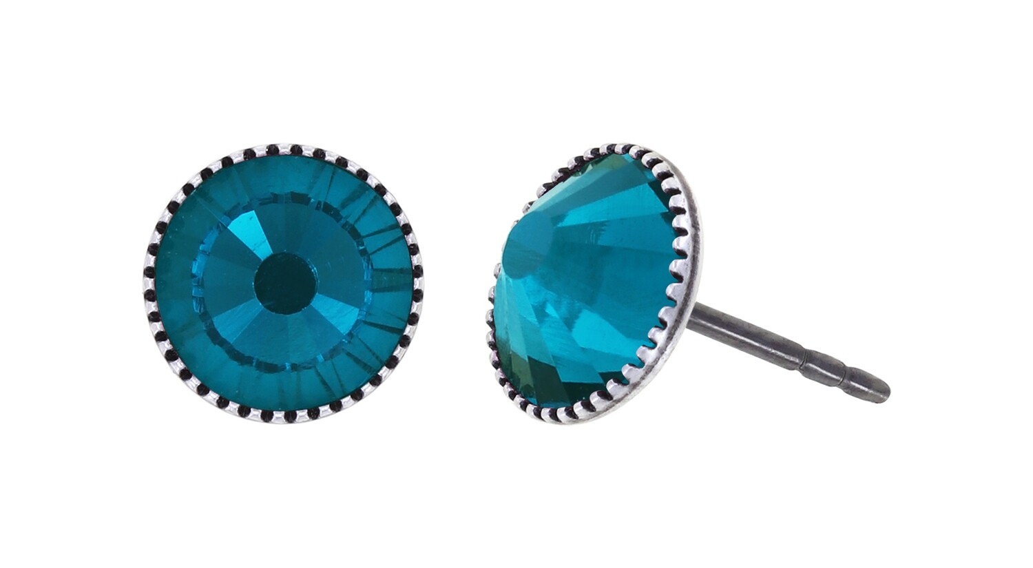 Konplott Ohrringe "Black Jack" blue peacock blue