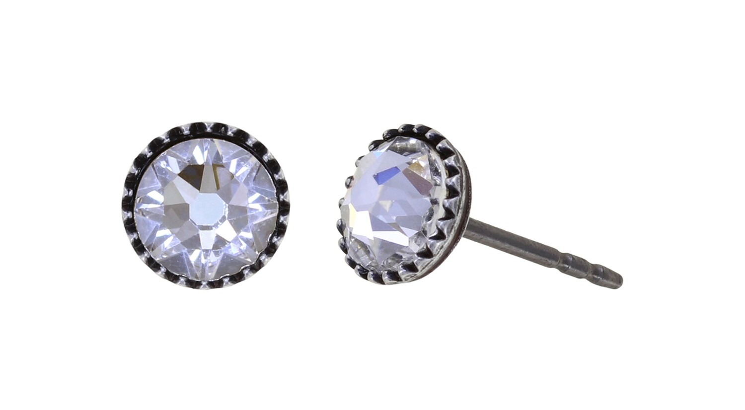 Konplott Ohrringe "Black Jack"  white crystal