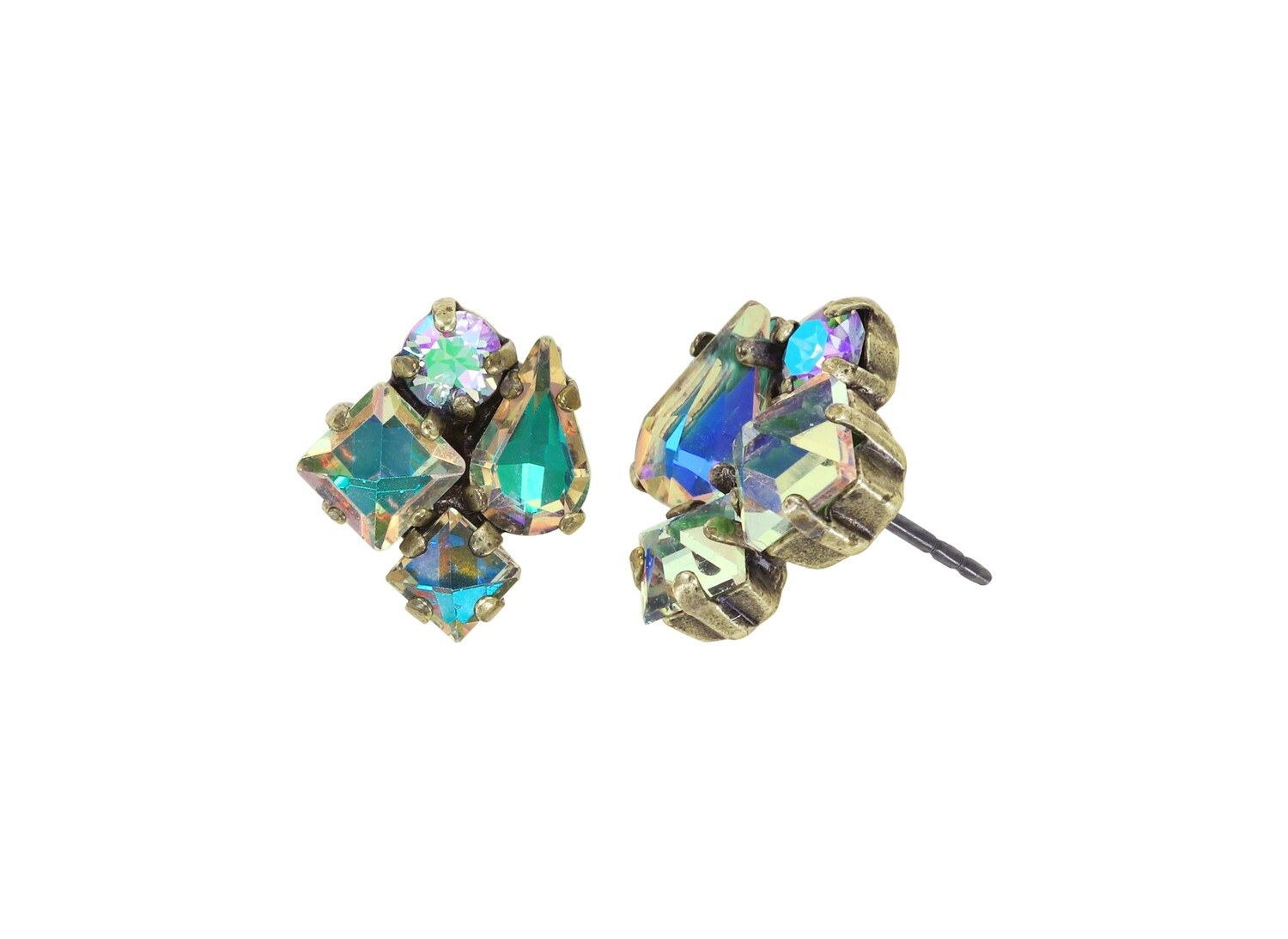 Konplott Ohrstecker "Ballroom" green