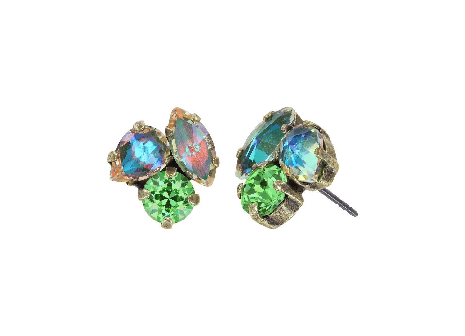 Konplott Ohrstecker "Ballroom" green