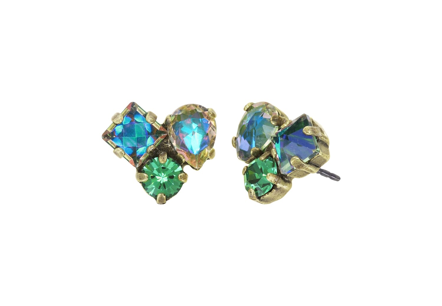 Konplott Ohrstecker "Ballroom" green