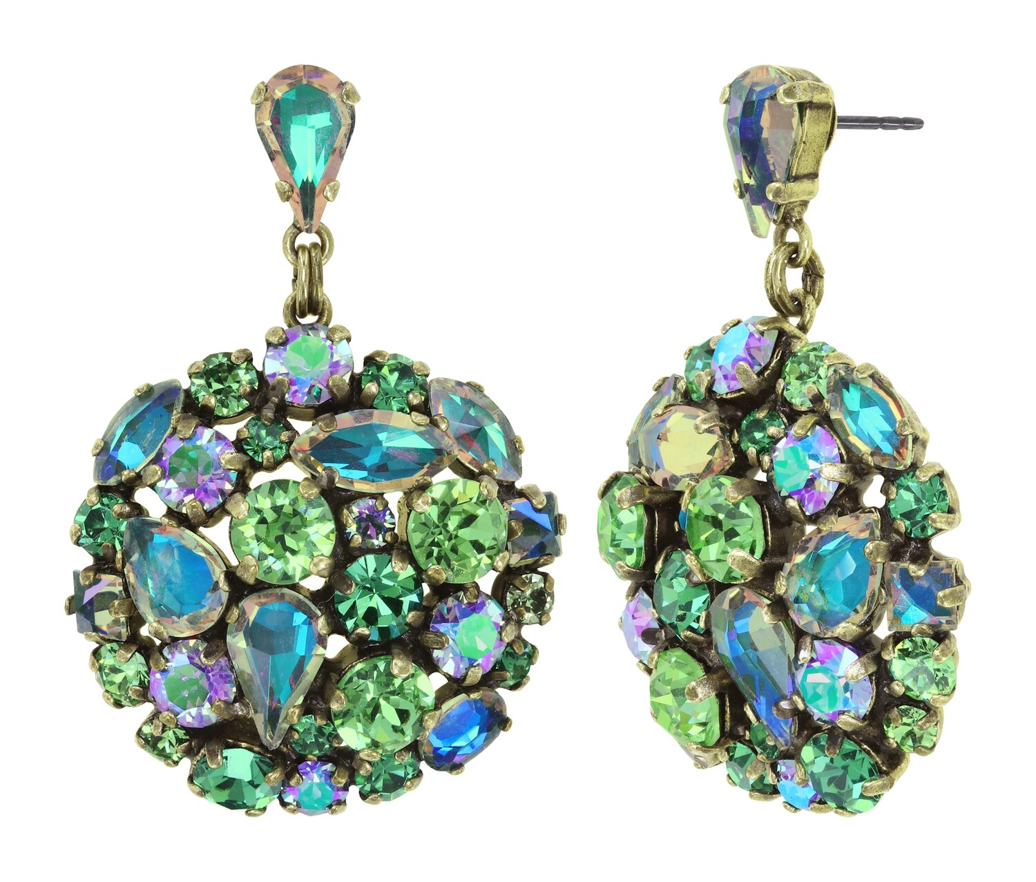 Konplott Ohrstecker baumelnd M "Ballroom" green