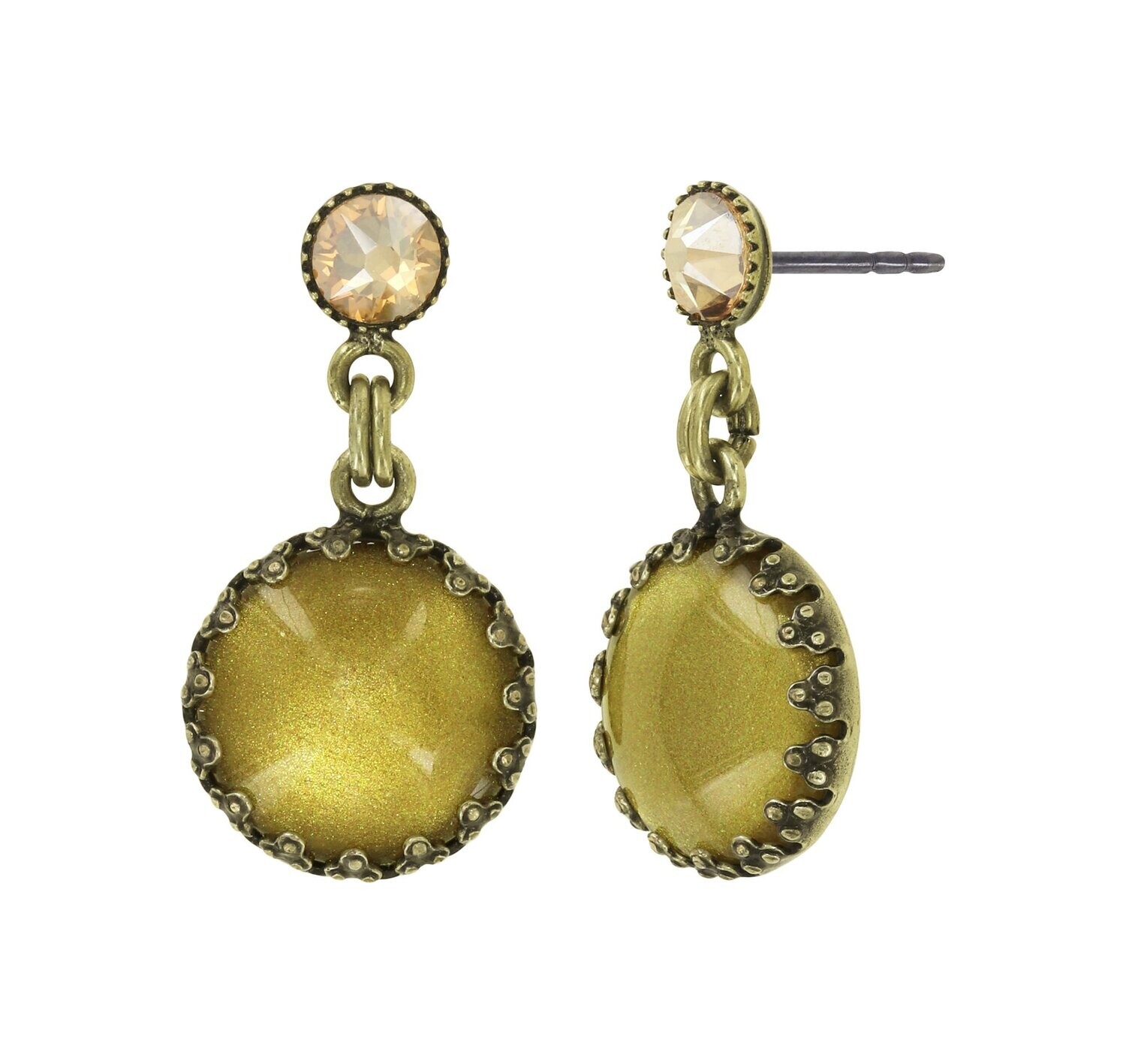 Konplott Ohrstecker baumelnd "Daily Desire" yellow