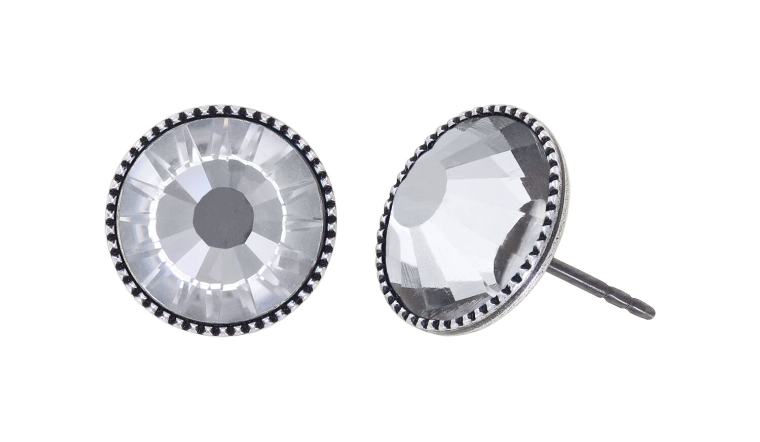 Konplott Ohrstecker "Black Jack" white