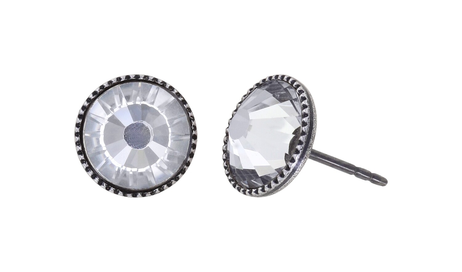Konplott Ohrstecker "Black Jack" white