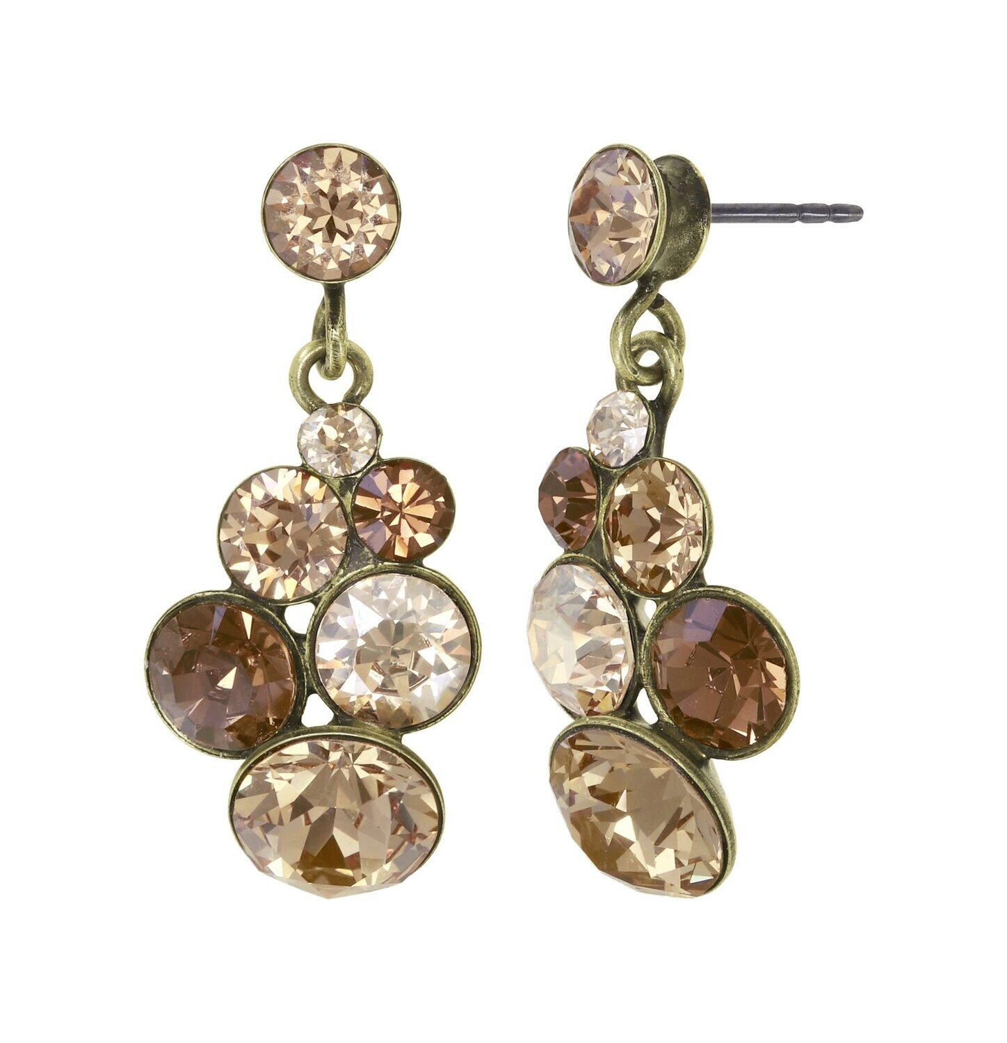 Konplott Ohrstecker baumelnd "Petit Glamour" brown